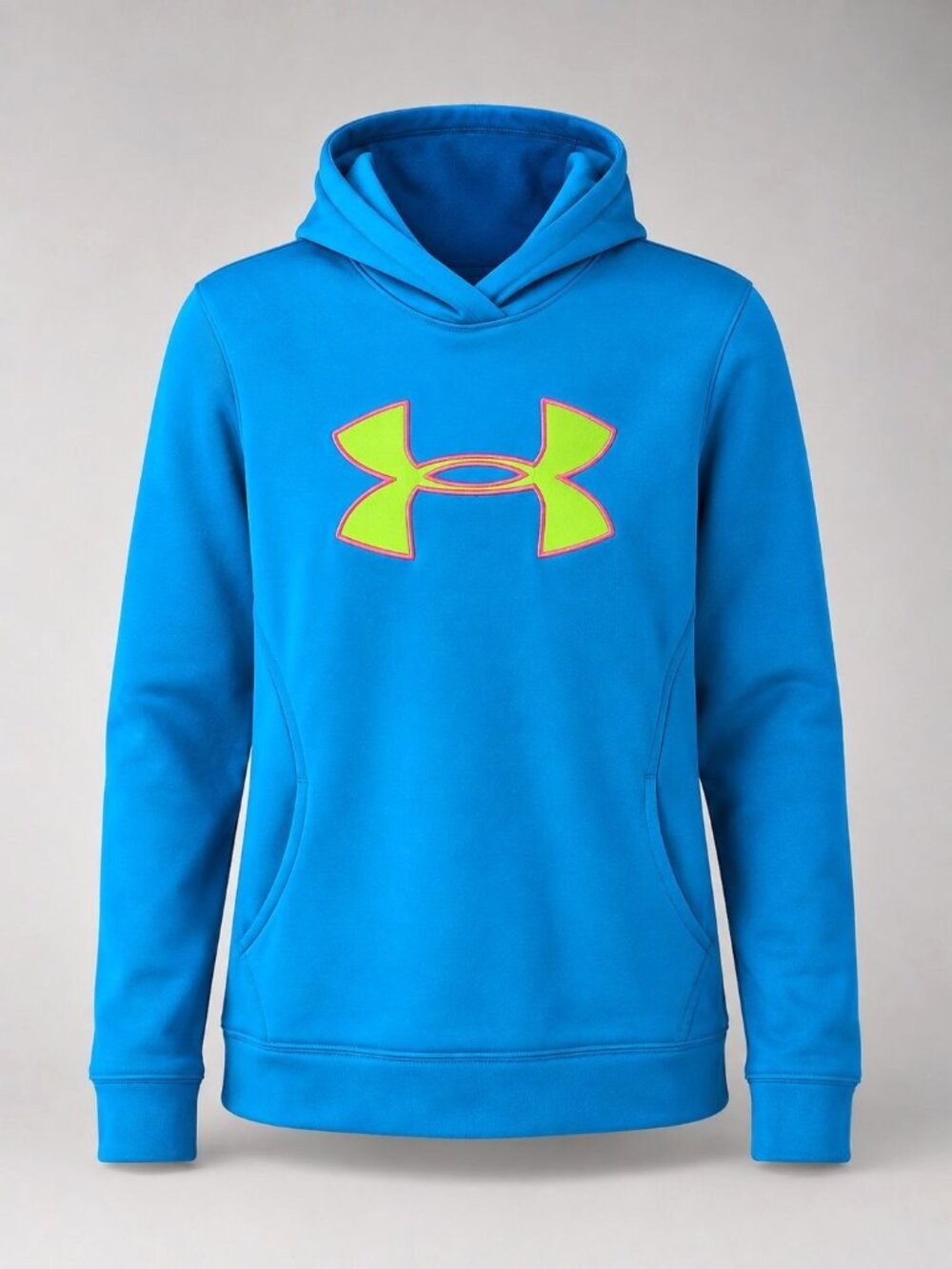Under Armour Youth Boys Large Blue Hoodie Loose Pullover Hooded Sweatshirt UA
